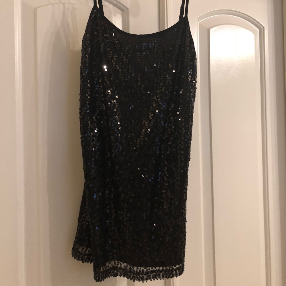 Black Sequin Tank